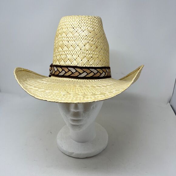 Vintage Resistol Mens Western Straw Hat Size 6 3/4 Snake River Stagecoach Texas - Picture 2 of 7